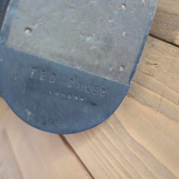 Ted Baker Black Leather w/ Paisley Print Boots - Picture 11 of 13